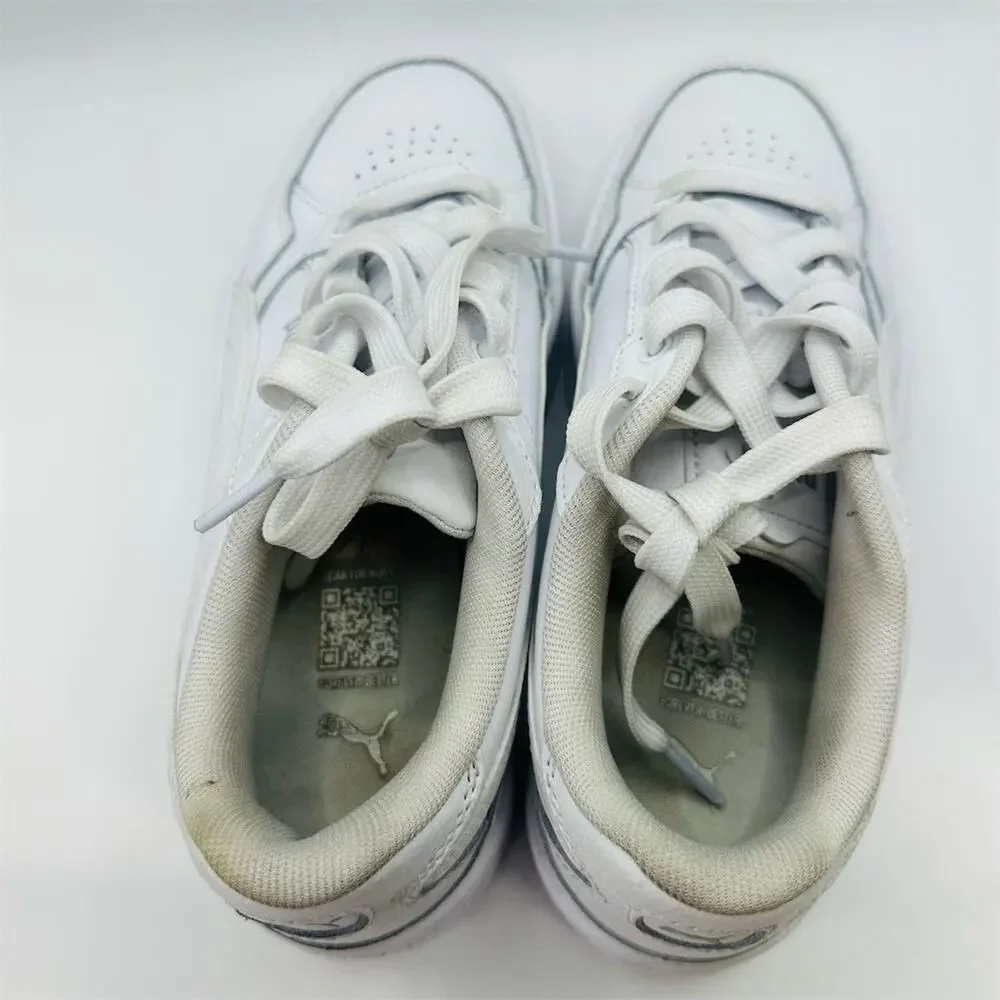 PUMA Karmen II Idol Girls Sneakers White Lace-Up Platform Size 4.5 Youth